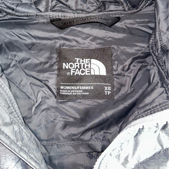 The North Face ThermoBall Parka Jacket Womens XS Gray Quilted Hooded Long Puffer - Picture 2 of 12